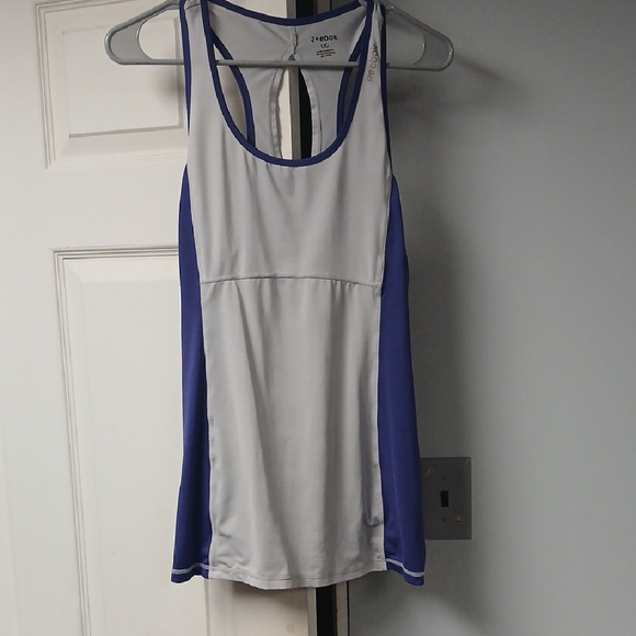 Reebok Women's White and Purple Tank Top - Picture 3 of 4